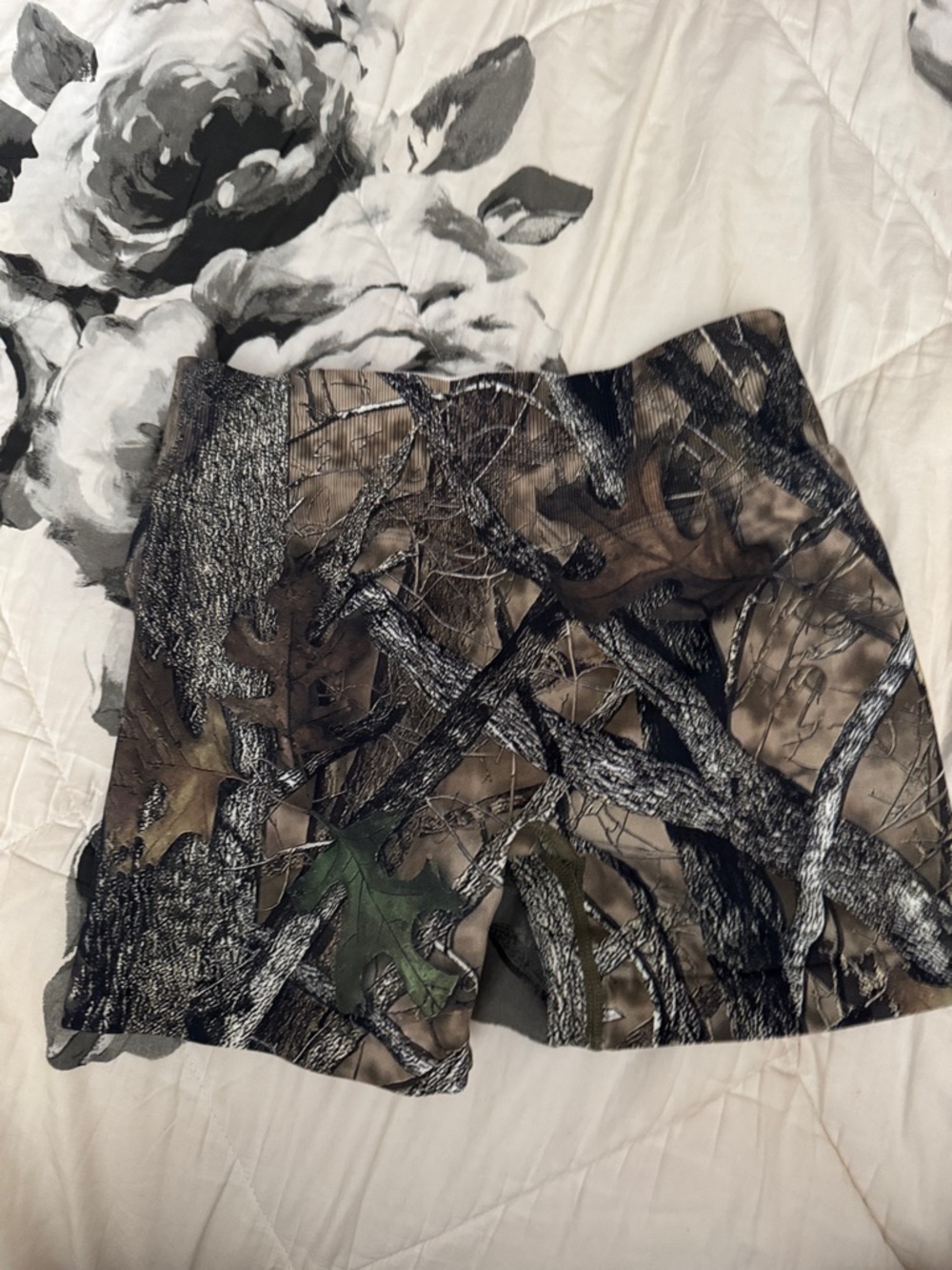 Camouflage Athletic Shorts for Women - Brown/Green